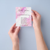 elegantes heißrosa Wasserfarben-Glitter Flyer (Gruppe)