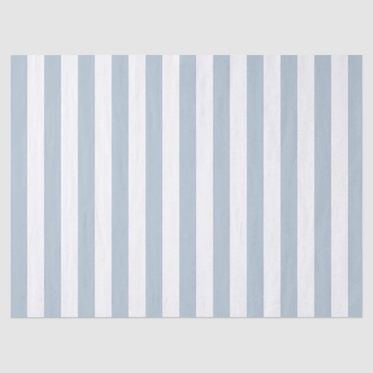 Elegantes, hellblau-weiß gestreiftes Muster Seidenpapier (Vorderseite)