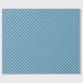 Elegantes Hellblau-Weiß-Karomuster Geschenkpapier (Flach)