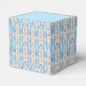 Elegantes hellblaues Barockmuster Geschenkschachtel (Rückseite)