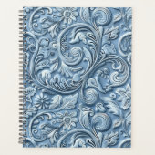 Elegantes, hellblaues gefertigtes Leder Planer (Vorderseite)