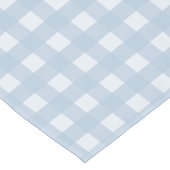 Elegantes hellblaues, grau-weißes, kariertes Muste Großer Tischläufer (Ecke)
