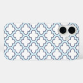 Elegantes hellblaues marokkanisches Quatrefolienmu Case-Mate iPhone Hülle (Rückseite (Horizontal))