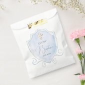 Elegantes helles blaues Wasserfarben Wappen Taufe Geschenktütchen (Versiegelt)