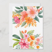 Elegantes, helles, farbenfrohes Brautparty Einladung (Rückseite)