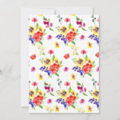 Elegantes, helles, farbenfrohes Brautparty Einladung (Rückseite)