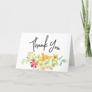 Elegantes Helles Floral Chic Brautparty Dankeskarte