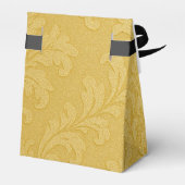 Elegantes helles Gold Barock Damaske Custom Geschenkschachtel (Rückseite)
