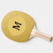 Elegantes helles Gold Barock Damaske Custom Tischtennis Schläger (Seitenansicht)