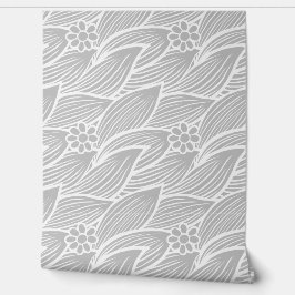 Elegantes helles, grau-weißes Muster Tapete