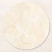 Elegantes, helles Marmordesign Runder Pappuntersetzer (Vorderseite)