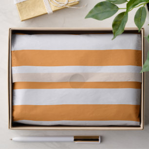 Elegantes, helles, orangefarbenes und weiß gestrei seidenpapier