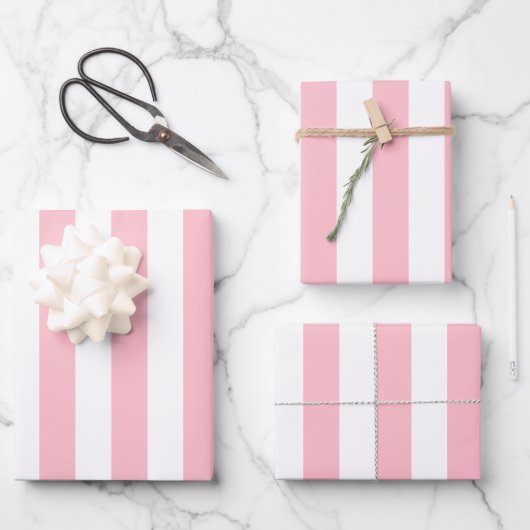 Elegantes, helles PInk-Muster Geschenkpapier Set (Vorderseite)