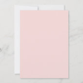 Elegantes helles Rosa mit schwarzem Elend Einladung (Rückseite)
