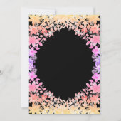 Elegantes helles Rose Schwarzes Brautparty Einladung (Rückseite)