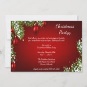 Elegantes helles Weihnachtsfest-Party Einladung (Vorderseite)
