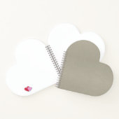 Elegantes, hellgrau-texturiertes Heart-Notebook Notizblock (Innenseite)