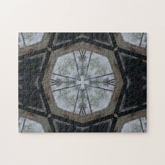 Elegantes hellgraues Cross Puzzle (Horizontal)