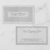 Elegantes, hellgraues Imitat Look Visitenkarte (Vorne/Hinten)