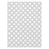Elegantes hellgraues, weißes Gittermuster Tischdecke (Vorderseite)