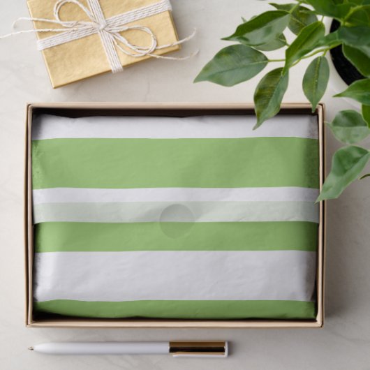 Elegantes, hellgrün gestreiftes Muster Seidenpapier (Geschenk)