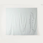 Elegantes Hellgrün - Soeben Vermählt Wandteppich (Vorderseite (Horizontal))