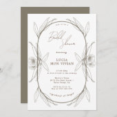 Elegantes hellgrünes Brautparty Einladung (Vorne/Hinten)