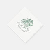 Elegantes Hellgrünes King Cavalier Champagner Hoch Serviette (Ecke)