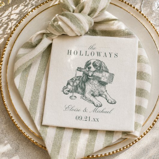 Elegantes Hellgrünes Reitjackett Champagner Hochze Serviette