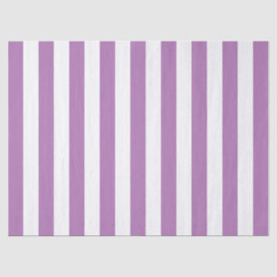 Elegantes helllila Flieder weiß gestreiftes Muster Seidenpapier