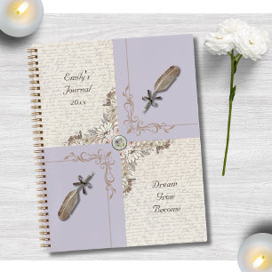 Elegantes Helllila-Personaltagebuch Notizblock