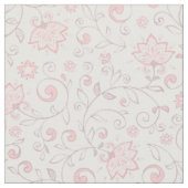 Elegantes hellrosa Blumenmuster Stoff (Nahaufnahme)