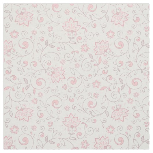 Elegantes hellrosa Blumenmuster Stoff (Muster)