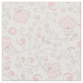 Elegantes hellrosa, florales Muster Stoff (Nahaufnahme)