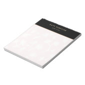Elegantes, hellrosa, florales Notepad Notizblock (Rotiert)