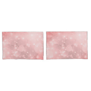 Elegantes, hellrosa Funkelnd Design Kissenbezug