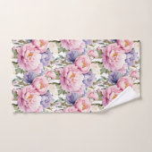 Elegantes hellrosa Peonies Rose Blumenhandtuch Set (Handtuch)