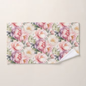 Elegantes hellrosa Peonies Rose Blumenhandtuch Set (Handtuch)