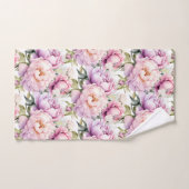 Elegantes hellrosa Peonies Rose Blumenhandtuch Set (Handtuch)