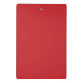 Elegantes Hellrotes Minimalistisches Einzelnes Far Mini Klemmbrett (Rückseite)