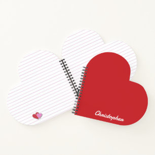 Elegantes Hellrotes Minimalistisches Einzelnes Far Notizblock