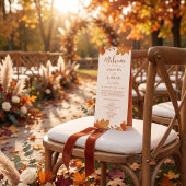 Elegantes Herbst-Ahornblätter-Hochzeitsprogramm Programm