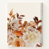 Elegantes Herbst-Aquarellblau mit Name-Notebook Notizblock (Rückseite)
