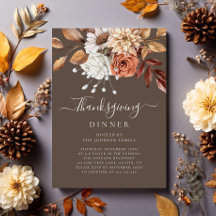 Elegantes Herbst-Blumen-Thanksgiving-Dinner
