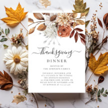 Elegantes Herbst-Blumen-Thanksgiving-Dinner