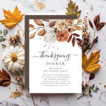Elegantes Herbst-Blumen-Thanksgiving-Dinner