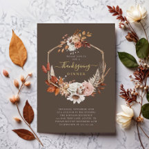 Elegantes Herbst-Blumen-Thanksgiving-Dinner