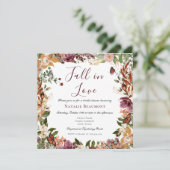 Elegantes Herbst-Brautparty Einladung (Stehend Vorderseite)