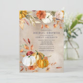 Elegantes Herbst-Brautparty I Einladung (Stehend Vorderseite)