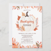 Elegantes Herbst Erntedank Dinner Einladung (Vorderseite)